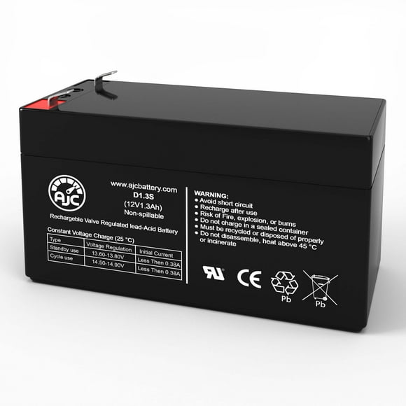 Napco Alarms MA1000E PAK 12V 1.3Ah Alarm Battery - This Is an AJC Brand Replacement