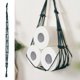 thumbnail image 1 of Bolsa de almacenamiento colgante de macramé hecha a mano, organizador bohemio tejido para baño, lavandería, multiusos para toallas, libros, revistas, 107 x 3 x 3 cm, 1 of 6