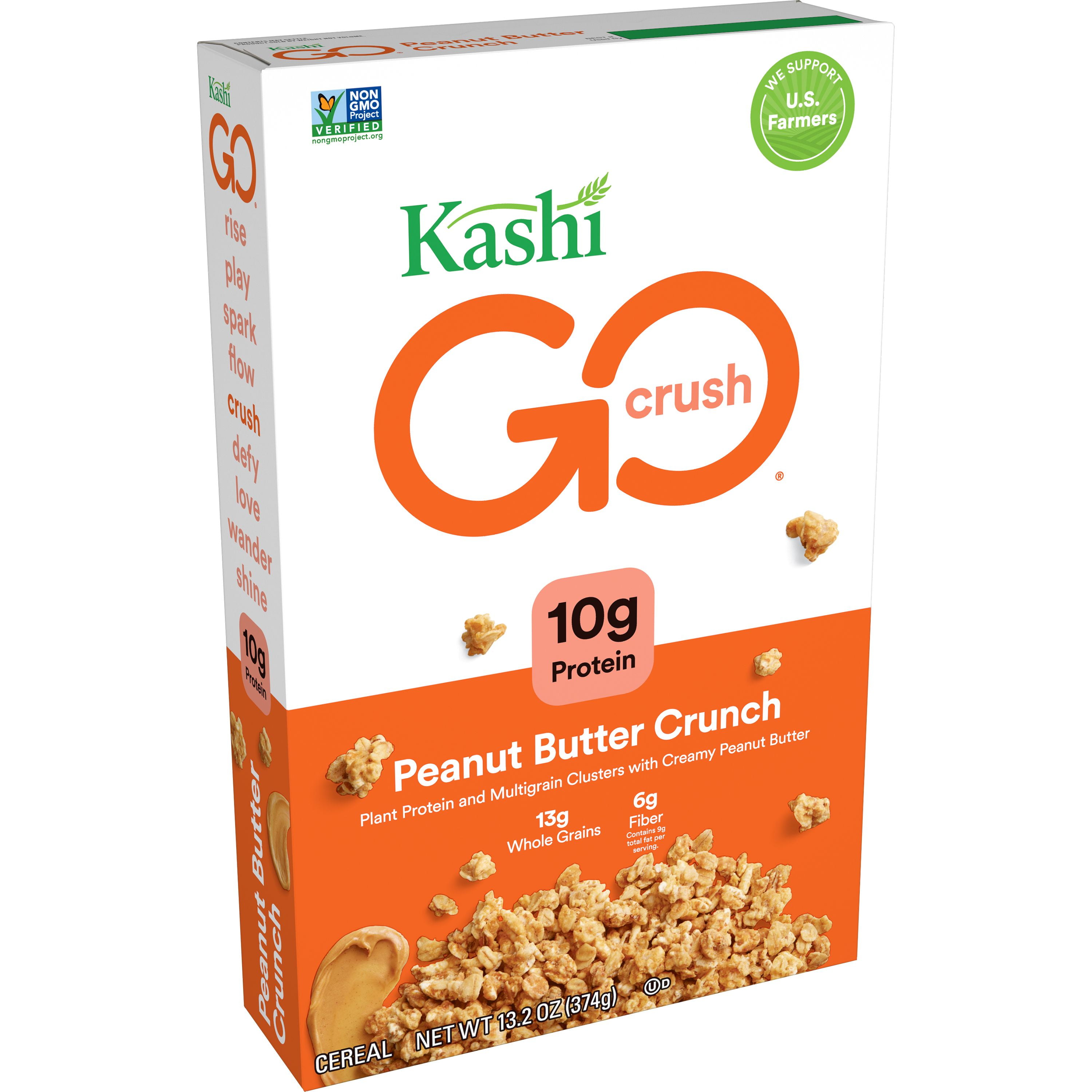 Kashi GO Breakfast Cereal, Vegan Protein, Fiber Cereal, Peanut Butter
