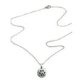thumbnail image 5 of Silver Paw Print Kitty Cat Dog Pewter Charm Necklace Pet Keepsake Remembrance Gift (18 Inch), 5 of 7