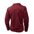 thumbnail image 5 of Xijirk Mens Shirts,Long Sleeve Performance Pullover Shirt with Zippered Pocket Athletic Top for Sports Training Casual Wear Breathable,Shirts for Men,,2XL, 5 of 7