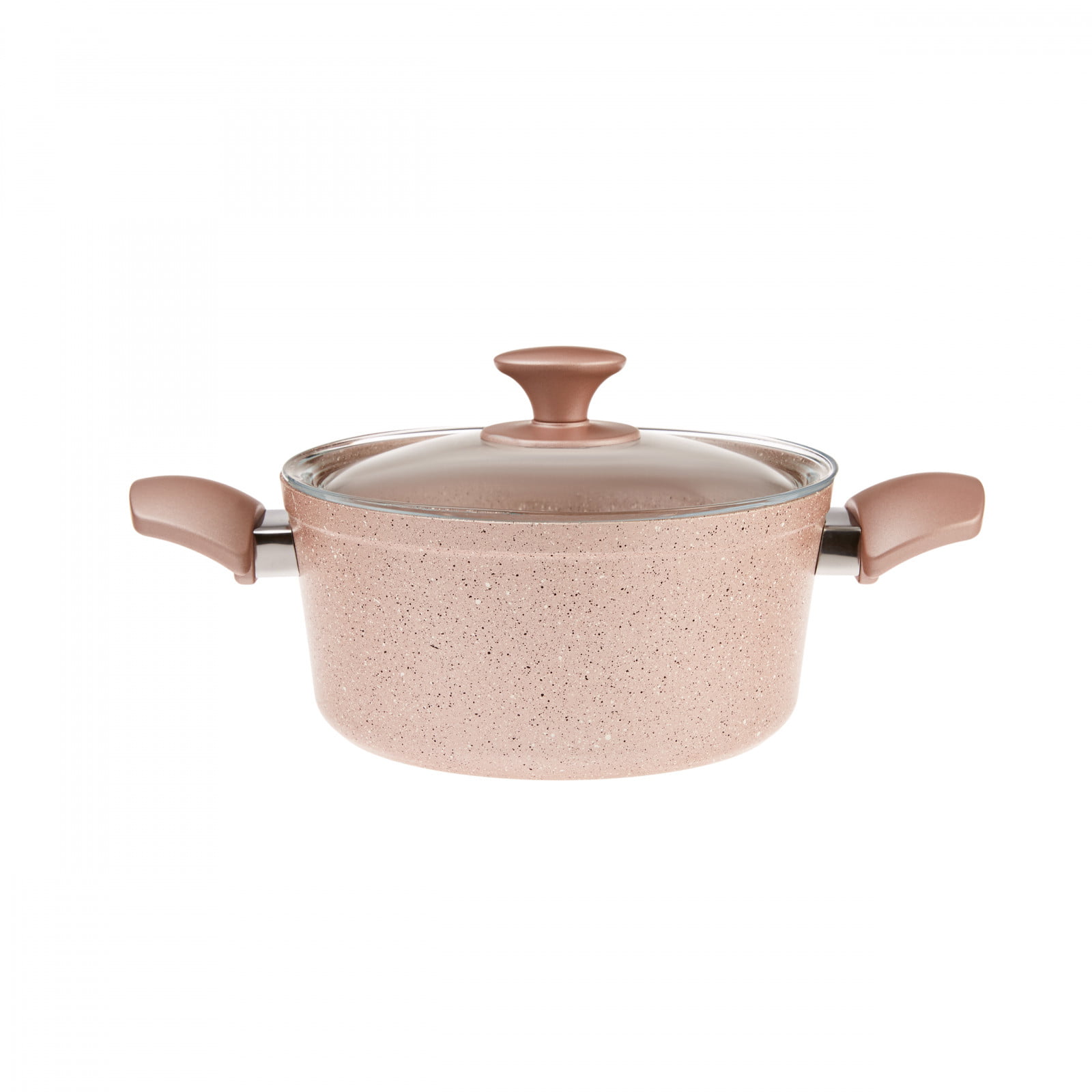 SET OF 9 Karaca Non-Stick Cookware Set(Fry Pans,Stockpots,Utensils Set)Rose  Gold