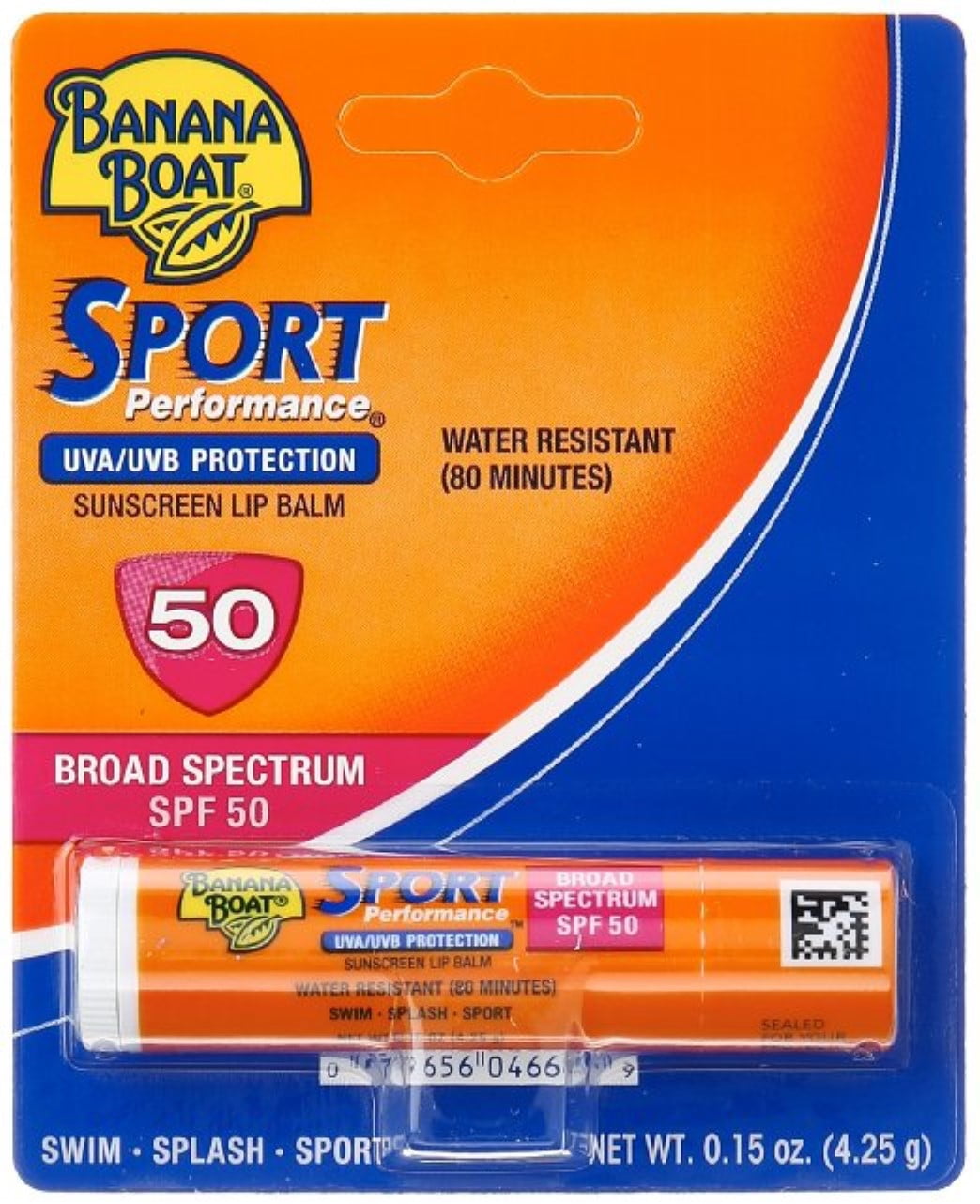 Banana Boat Sport Performance Sunscreen Lip Balm SPF 50 0.15 oz (Pack
