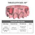 thumbnail image 2 of Valentine's Day Tablecloth Pink Love Graffiti Outdoor Round Table Cover Kawaii Design Table Cloth For Home Picnic Events Party, 2 of 4