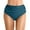 Navy, variant on Women's Plus Size High Waisted Bikini Bottoms, Tummy Control Ruched Bathing Suit Swim Briefs with Full Coverage for Beach and Sports