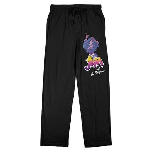Jem and the Holograms Men's Black Sleep Pants-XXL