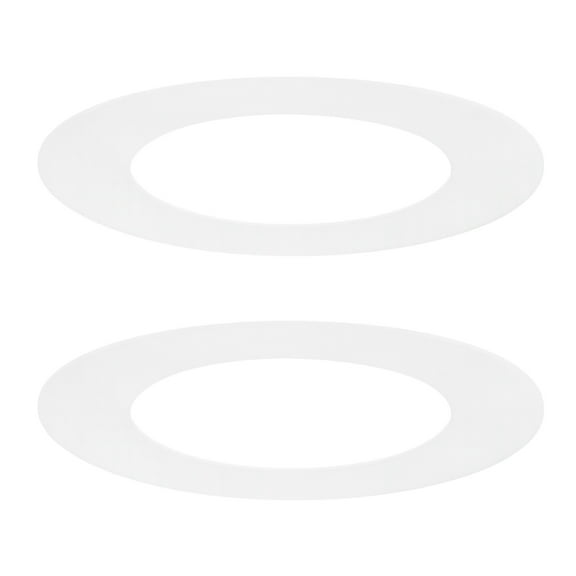 Uxcell 2-Pack Goof Rings for 4" Recessed Lights, 4.3" ID 6.7" OD Durable Plastic Trim Ring Flush Mount White