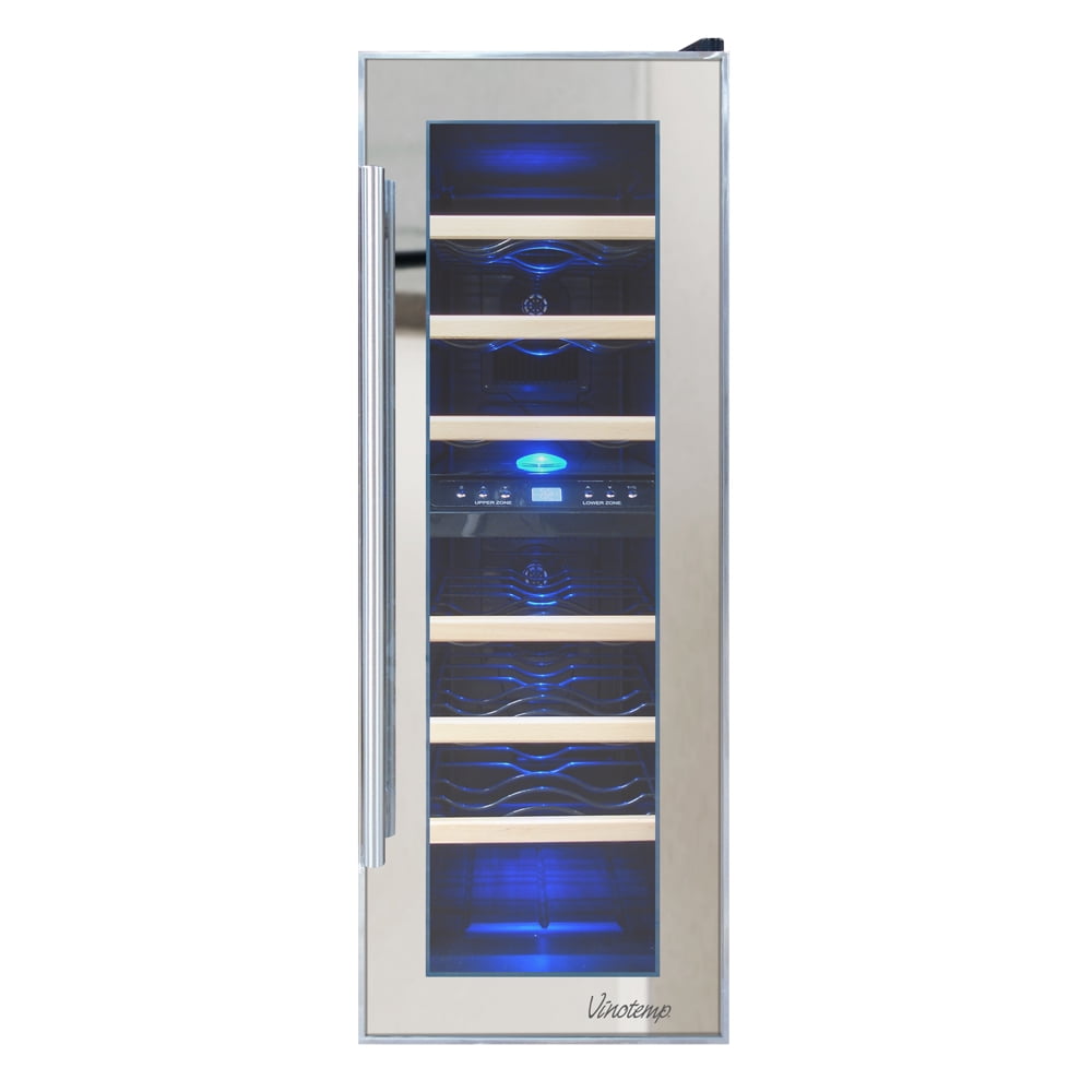 21Bottle DualZone Thermoelectric Mirrored Wine Cooler