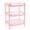 Pink, variant on RYDCOT Rectangular Three-layer Storage Rack, Bathroom Plastic Storage Rack, Bathroom Kitchen Storage Rack, Floor Standing Rack (1Pcs)
