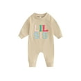 thumbnail image 2 of Elippeo Baby Girls Jumpsuit 3M 6M 12M 18M  Long Sleeve Crew Neck Letters Fall Romper Clothes for Casual Daily, 2 of 10