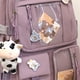 thumbnail image 2 of Bolsa Mochila transparente de patchwork estilo preppy para mujer Mochila grande para estudiante (púrpura) Likrtyny Para Estrenar, 2 of 8