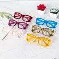 thumbnail image 4 of REAVEE 6 Pairs Oversized Square Reading Glasses with Case Oprah Style for Women, Blue Light Blocking Large Frame Computer Readers Spring Hinge +2.75, 4 of 4