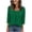 A141 Army Green, variant on Cotton T Shirts Women Elegant Scoop Neck Casual Blouse Pleated Front 3/4 Sleeve Summer Top Loose Fit Flowy Lightweight Work Office Shirt Flattering Daily Tee L