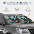 thumbnail image 4 of Vsdgher Adorable Blue Baby Dragon Print Car Windshield Sun Shade, Reflective Sunshade Window Sunshade Sun Visor Protector Fit for Cars,Trucks,SUVs-Large, 4 of 6