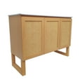 thumbnail image 4 of Arles 48 in. Natural Oak, Double Basin Bathroom Vanity With White, 3-Hole Ceramic Sink Top, 4 of 8