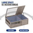 thumbnail image 6 of Wooden Turtle Habitat, Indoor/Outdoor Turtle Cage, for Small Amphibian Reptile Cage, Gecko Lizard Snake, 37 x 25.5 x 12 inches(Grey), 6 of 11