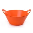 thumbnail image 1 of Cuencos de plástico Mintra Home, 4,5 L, tamaño grande, con asas, paquete de 2, color naranja, 1 of 4