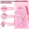thumbnail image 2 of Kids School Backpack Set for Girls, 3 in 1 School Bag with Lunch Bag & Pencil Case for Primary Middle Students - Pink, 2 of 7