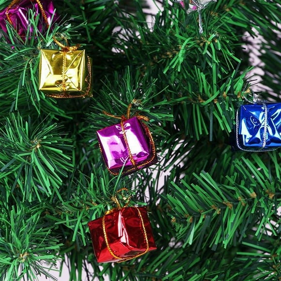 EGNMCR Christmas Decorations, 12pc Christmas Tree Small Gift Bag Mini Christmas Tree Hanging Decorations Christmas Decorations Foam Gift Bag Hanging Decorations Mini decorative boxes