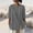 Gray, variant on Women's Solid Color Drawstring Top with 3/4 Sleeves and Round Neck for Spring and Summer