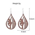 thumbnail image 3 of RSAMD Trendy New Colored Cutout Ballet Teardrop Wooden Statement Earrings for Women-Yellow, 3 of 9