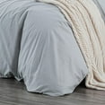 thumbnail image 5 of Chezmoi Collection Solid Silver Gray 100% Cotton Duvet Cover Set Queen Size, 3-Piece Luxury Soft Breathable Smooth Cooling 250TC Cotton Twill Comforter Cover with Button Closure, 5 of 9