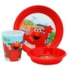Sesame Street Elmo and Friends 3-Piece Kids Dinnerware Set