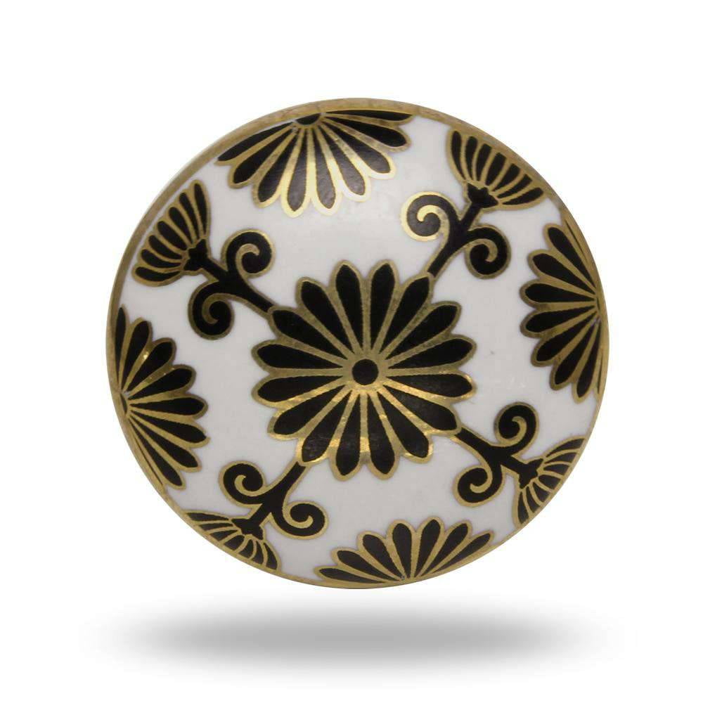Set of Six Ceramic Tunis Cabinet Knobs by Trinca-Ferro