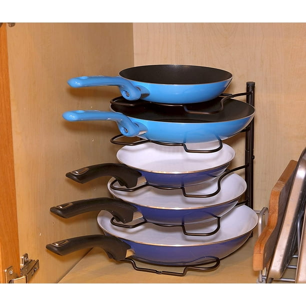 SimpleHouseware Armoire de cuisine pour garde-manger et couvercle de  casserole Support pour étagère Bronze 