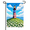 Garden Flag-2, variant on American Flag Sunset Forest Garden Flag 12×18in Double Sided, Fourth of July Theme, Outdoor Porch, Lawn Decor for Memorial Day and Holiday