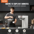 thumbnail image 2 of VEVOR 12 Cups Commercial Drip Coffee Maker with Thermal Carafe Restaurant Office Cafe, 2 of 9