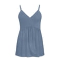thumbnail image 6 of QASIEATN Womens Summer Tops V Neck Solid Color Casual Tank Tops Sleeveless Womens Tank Tops, 6 of 6