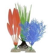 GloFish Fluorescent Plant Multipack 3 Count, Contains Plastic Willow Grass, Hairgrass and Berterol Aquarium Plants