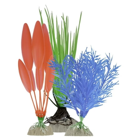 UPC: 0046798292821 | GloFish Fluorescent Plant Multipack 3 Count Contains Plastic Willow Grass Hairgrass and Berterol Aquarium Plants