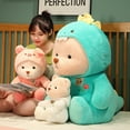 thumbnail image 3 of LIWEN 25/35/45cm Bear Plush Toy Cute Piggy Rabbit Dinosaur Cross-dressing Animal Doll Plushie Sofa Ornament Fluffy Stuffed Animal Doll Plush Pillow Toy Christmas Gift, 3 of 8
