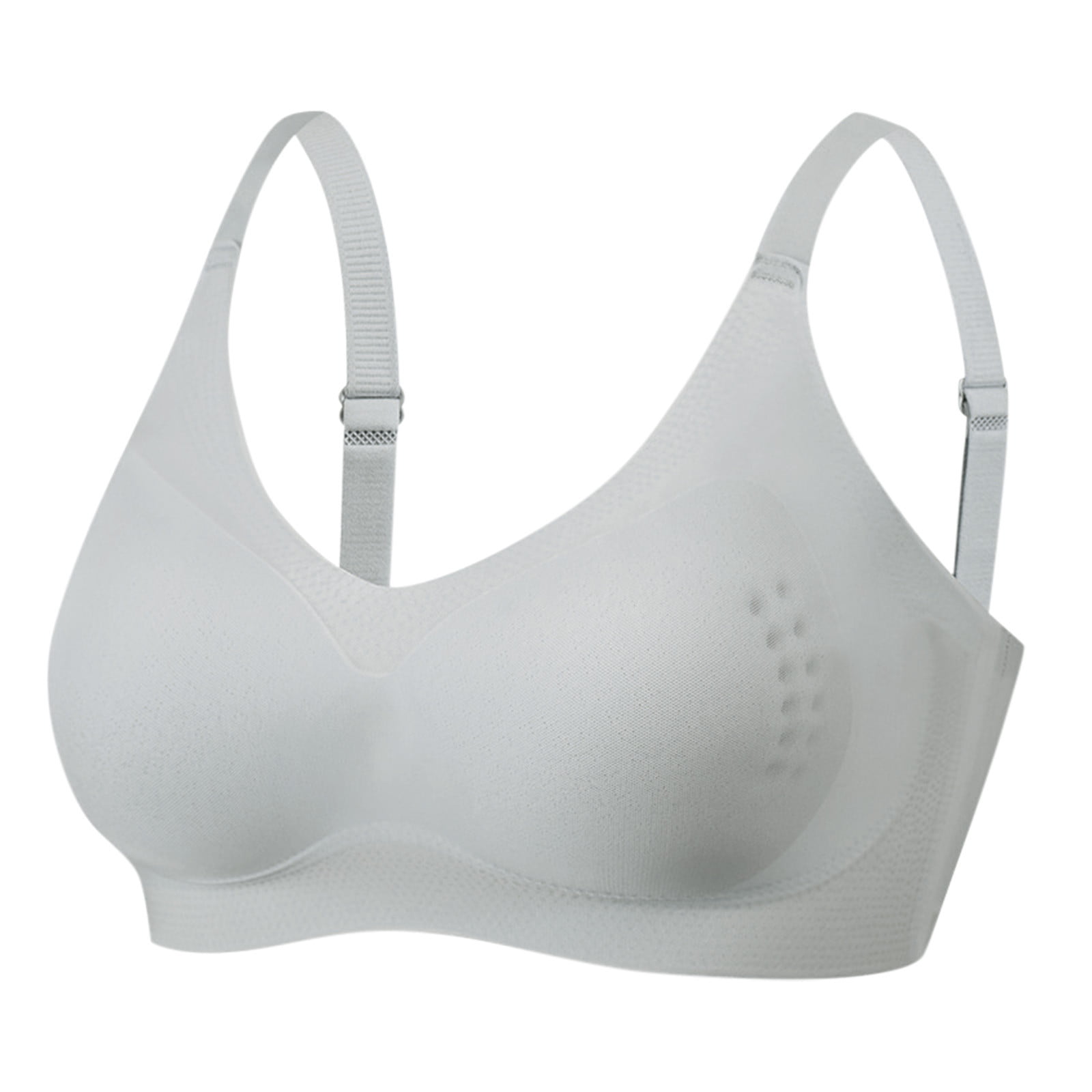 Pgeraug bras for women Plus Size Underwire Trackless Ice Silk Sports Bra  Underwear underwear women Gray XL