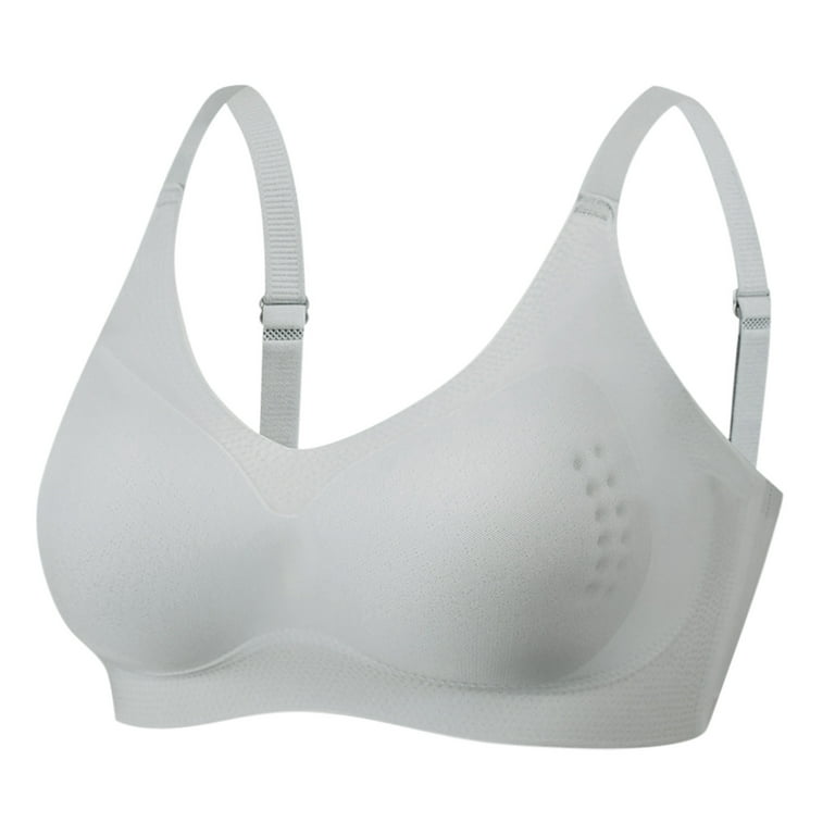 Pgeraug bras for women Plus Size Underwire Trackless Ice Silk