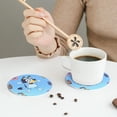 thumbnail image 6 of Lsque Bluey Pattern 4" Drink Coasters Set of 6, Leather Absorbent Coasters, Table Coaster Set Decorative Coffee Cup Coasters Housewarming Gift, 6 of 7