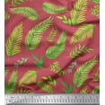thumbnail image 1 of Soimoi Brown Poly Georgette Fabric Palm Leaves Print Fabric by the Yard 42 Inch Wide, 1 of 3
