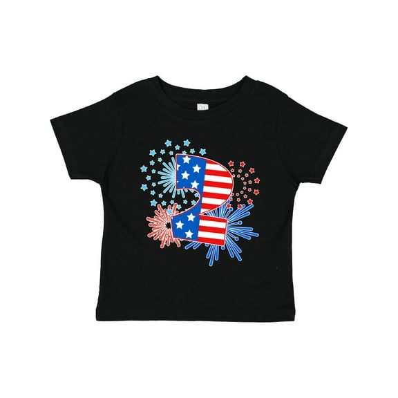 Inktastic Second Birthday Fourth of July Fireworks Boys or Girls Toddler T-Shirt