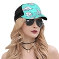 thumbnail image 5 of Disketp Seashell And Starfish Print Trucker Hat Men Women - Mesh Baseball SnapBack Cap, 5 of 7