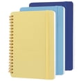 thumbnail image 1 of Cuaderno Utron de 3 piezas con espiral, 13 x 18 cm, azul, con banda elástica, 70 hojas, 1 of 7