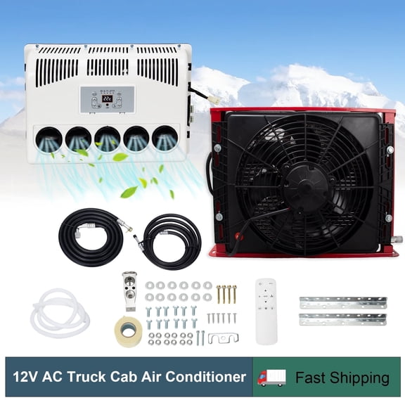 11000 BTU RV Air Conditioner 12V Truck Cab Split AC Unit for Semi Trucks Bus Caravan