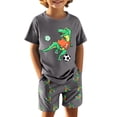 thumbnail image 4 of TBWNWG Boys Dinosaur Pajamas,Boys' Two Piece Sleepwear Top and Bottom Pajama Set Sizes 7-8 Years, 4 of 9
