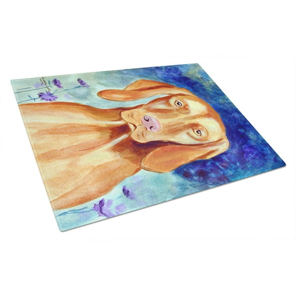 Caroline's Treasures Vizsla Glass Cutting Board Large