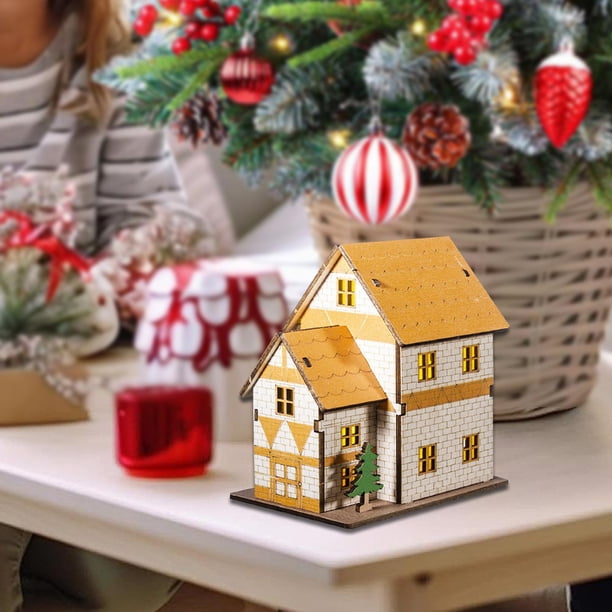 Casa en miniatura iluminada perfecl Madera 11 cm x 7,8 cm x 11,6 cm