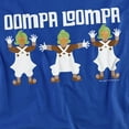 thumbnail image 2 of Willy Wonka and The Chocolate Factory Oompa Loompa Women's T Shirt, Royal, Medium, 2 of 6