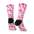 thumbnail image 3 of Goofa Breast Cancer Ribbons Awareness Printed Men's Crew Socks, Soft Durable Breathable Moisture-Wicking with Odor Control Cotton socks, 3 of 9