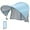 Blue_1Pack, variant on XL Universal Chair Canopy Umbrella, UPF 50+ Foldable Sun Shade Attachment with Adjustable Clamp for Beach, Camping, Sports, Outdoor, Lawn, Tanning, Zero Gravity Chairs, Wagon, Wheelchair,