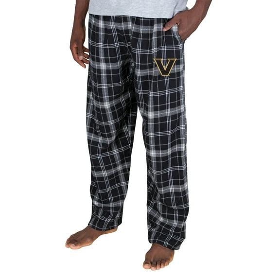 Men's Concepts Sport Black/Gray Vanderbilt Commodores Ultimate Flannel Pants